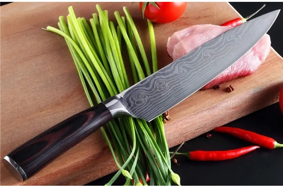Upspirit " Западный нож шеф-повара из нержавеющей стали мясо рыбы Кливер фруктовый, овощной слайсер нож для суши для нарезки, кухонный нож шеф-повара