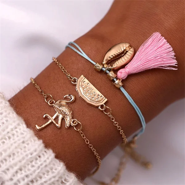 IFMIA Boho, набор, винтажные манжеты, серебряный браслет, браслеты, наборы для женщин, Богемия, луна, шарм, цепь, браслеты,, ювелирное изделие, подарки - Окраска металла: IF11000180