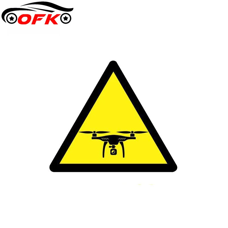 Предупреждение ждающая Автомобильная наклейка предупреждающие дроны