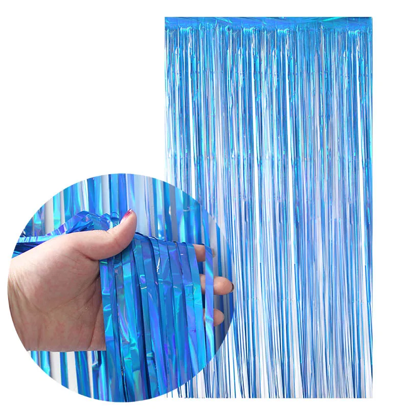 1x2m foil curtain Пол раскрывает Baby Shower мальчик или девочка бумажная фоторамка Фото будка Babyshower фото реквизит крестины 1 день рождения украшения - Цвет: 1x2m foil curtain