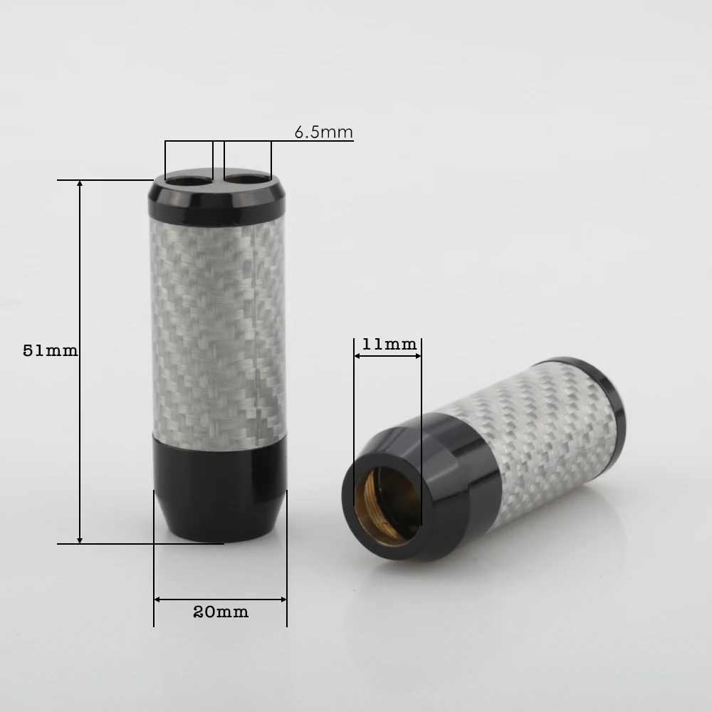 4xcarbon Fiber Pants Boot Y-разветвитель от 1 до 2 динамиков аудиокабель