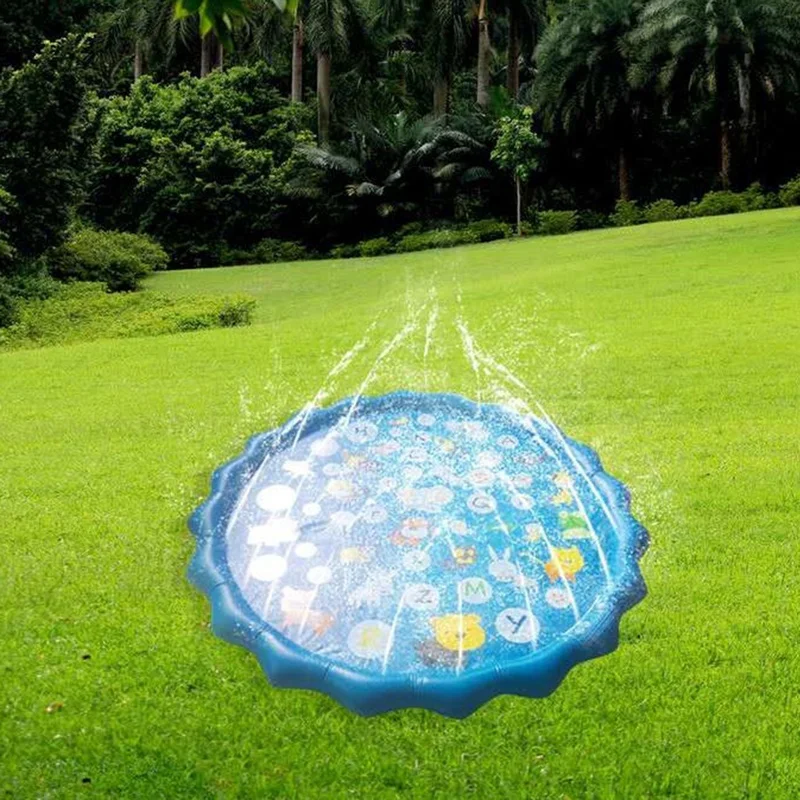 

Kids Inflatable Water Spray Pad Round Water Splash Play Pool Playing Sprinkler Mat Yard Outdoor Fun Swimming Pools