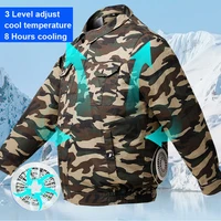summer fan ice jacket men women air conditioning cool coat outdoor sun protection clothes usb charing camouflage sports suit