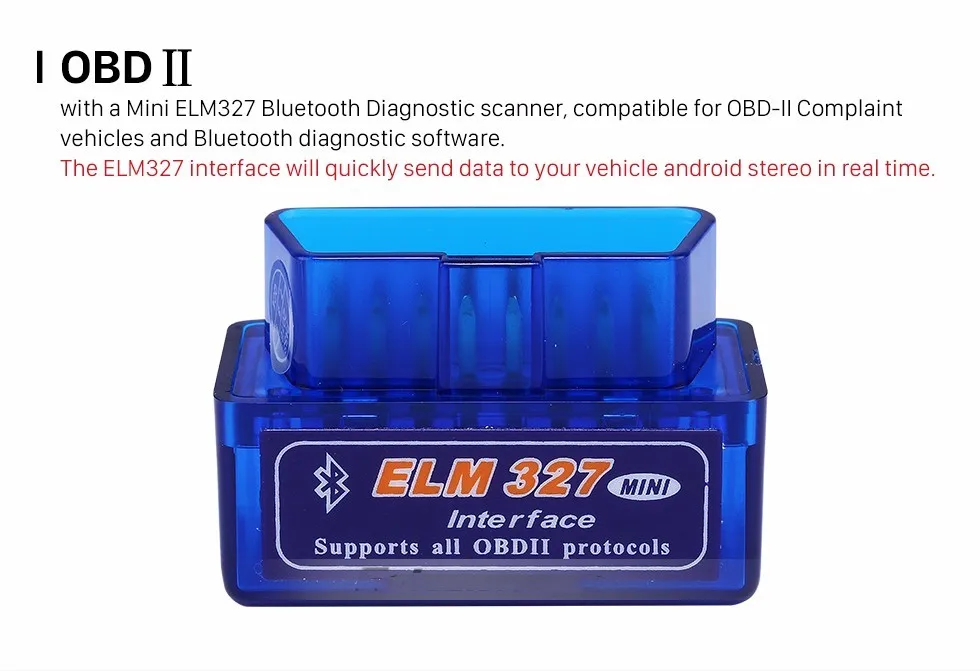 Harfey OBD OBD2 Мини ELM327 V1.5 Bluetooth считыватель кодов диагностический Автомобильный сканер инструмент для VW Chrysler Ford Mazada Nissan Toyota