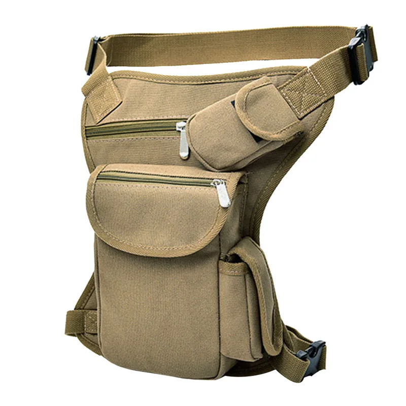 

Men Canvas Drop Leg Bag Waist Casual Pack Belt Hip Bum Military Travel Multipurpose Messenger Shoulder Bags Cycling Tactical Bag
