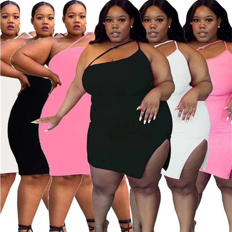 

Сексуальные женские платья, размеры 4xl, оптовая продажа, однотонное мини-платье на бретелях, лето 2021, Клубные наряды на день рождения, Прямая ...