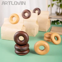 8pcsset wooden sealer snack fresh food storage bag clips kitchen tool accessories donut shape sealing clamp food clips fashion