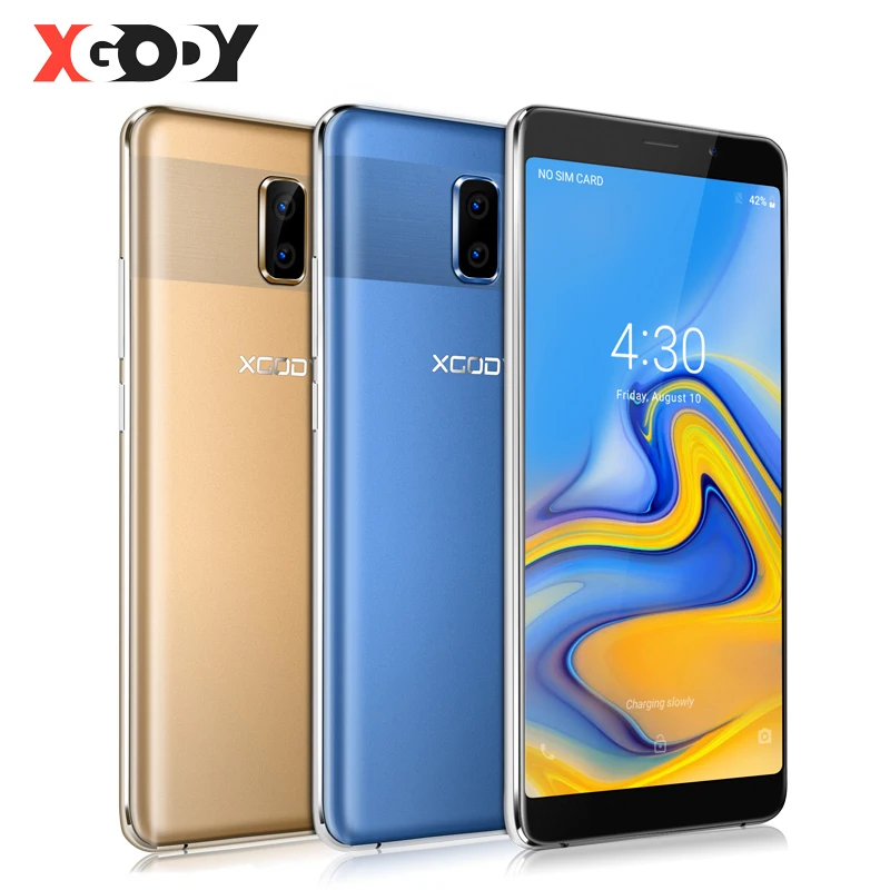 Смартфон XGODY Y27 две sim карты Android 8 1 2 Гб ОЗУ 16 ПЗУ 6 дюймов 18:9 полный экран мобильный