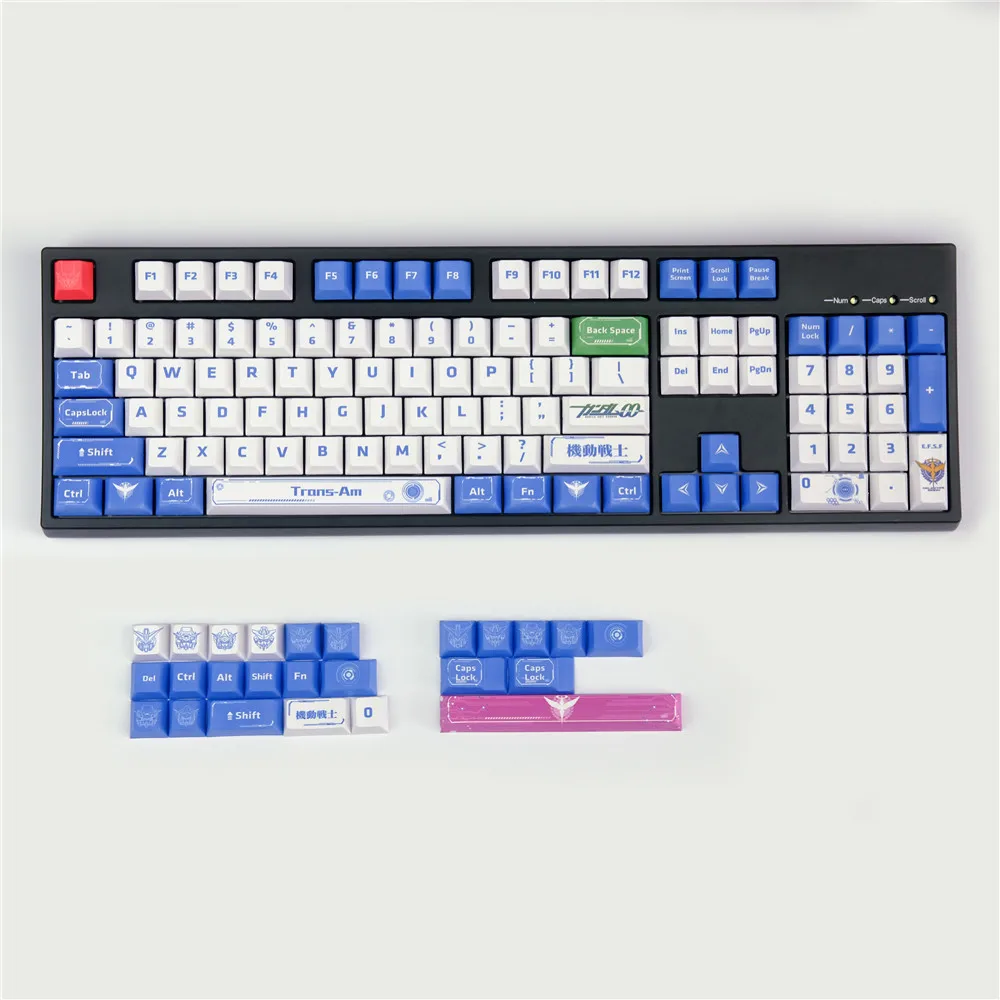 

FOR Gundam Solider Keycaps Cherry Profile PBT DYE Sub Keycap 2U 1.75U 1.5U Shift For 60 61 64 68 87 96 104 108 Mechanical