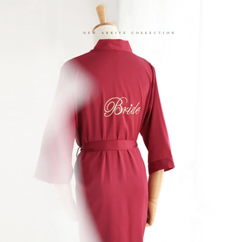 Роскошный халат Daeyard с вышивкой для женщин Свадебный невесты и подружки