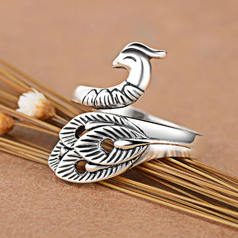 Изящные женские Павлин рыба Открытое кольцо золотистые и Серебристые Подвески