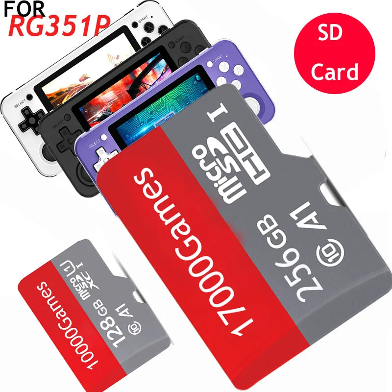 Карта памяти для ретро игр RG351M RG351P RG280V RG350 RG350M RG350P RK2020 RK3326 с PS1 GBA FBA и многими