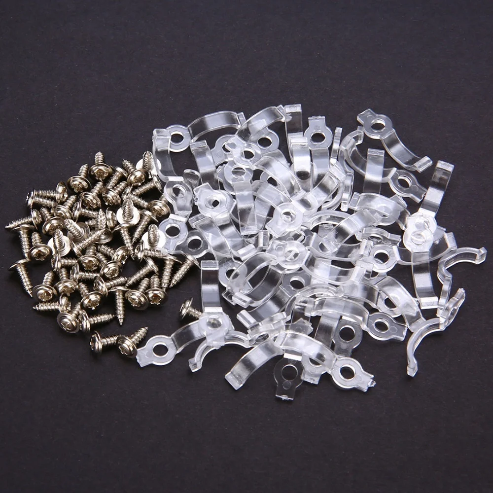 50 шт. зажим фиксатора с винтом для фиксации 5050 RGB одноцветный светодиодный