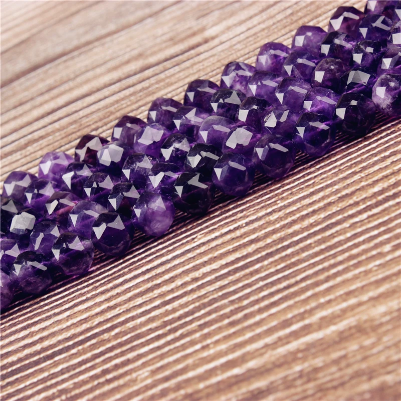 Lanli 8mm Fashion natural double star cutting Amethyst loose beads DIY stone bracelet and necklace | Украшения и аксессуары