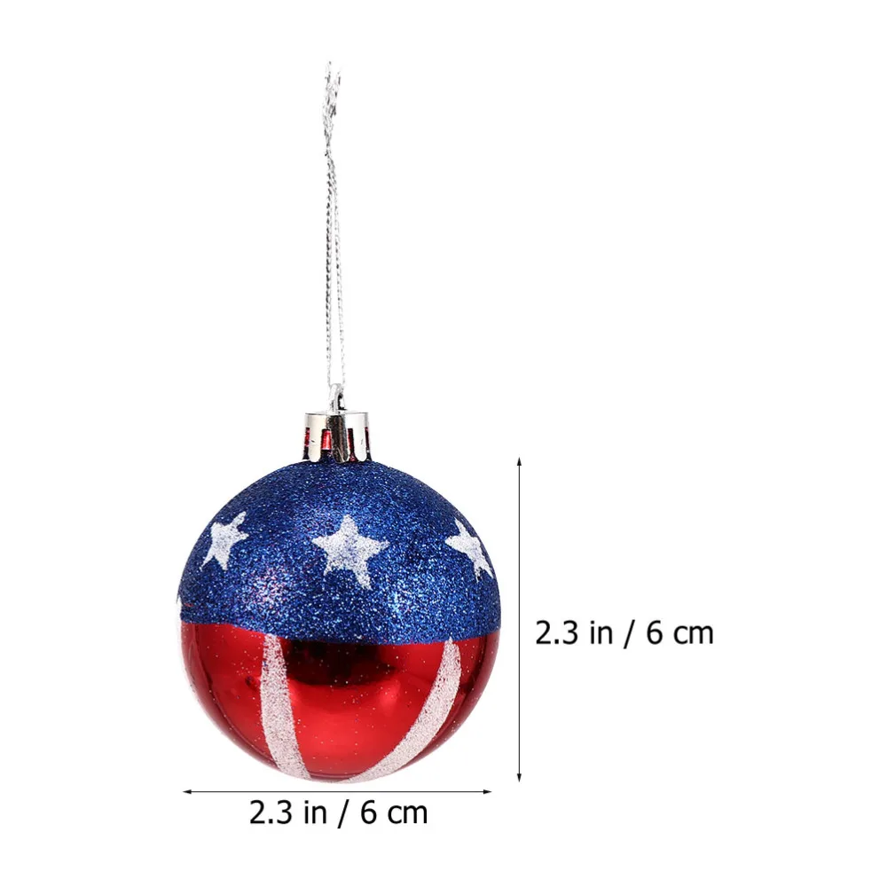 

12Pcs 4th of July Hanging Balls Decorative Hanging Ornaments Tree Decorations