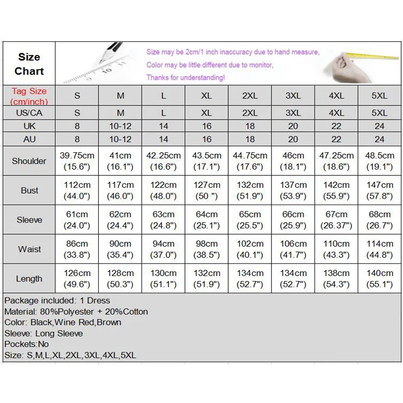 

Women' Sundress Bohemian Dress 2021 VONDA Vintage Long Sleeve Swing Dress Bohemian Beach Sundress Long Party Robe Vestidos