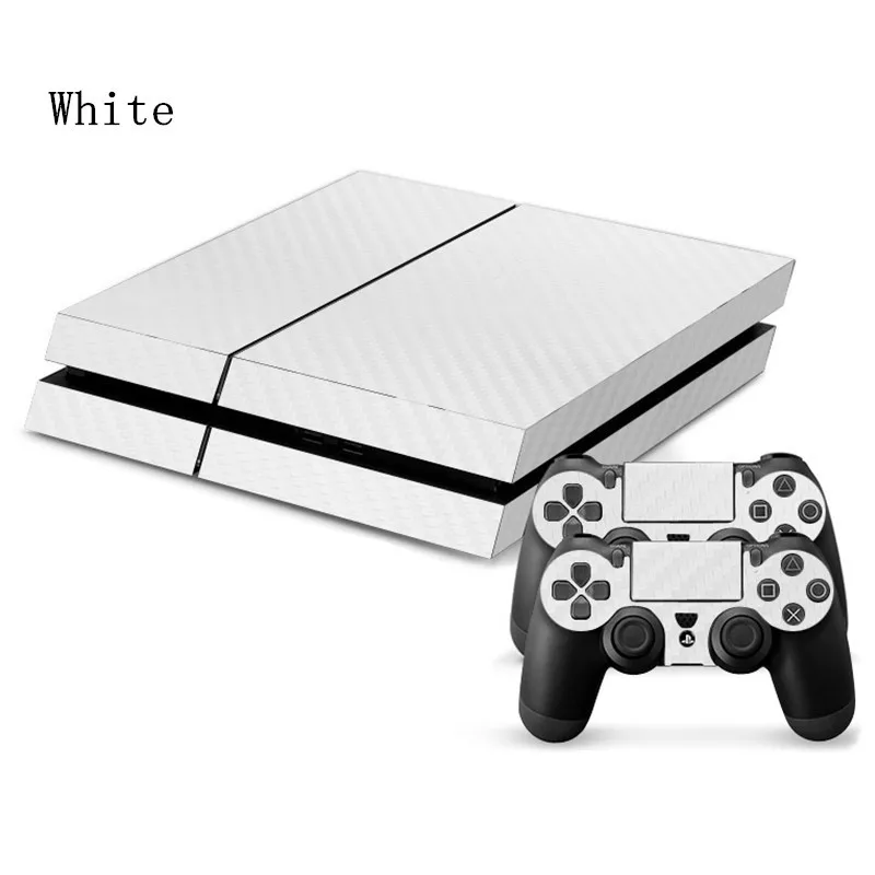 Классический черный углеродного волокна наклейка кожи Ps4 консоли Обложка для Playstation 4 консоли PS4 кожи наклейки+ контроллер защитный