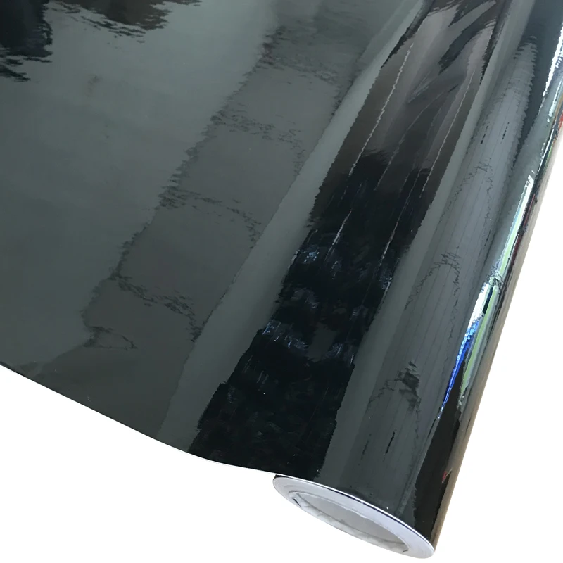 Gloss Black Vinyl Wrap Adhesive Film Air Release Decal Sheet Size 1.52x5/10/15/20/30 meters