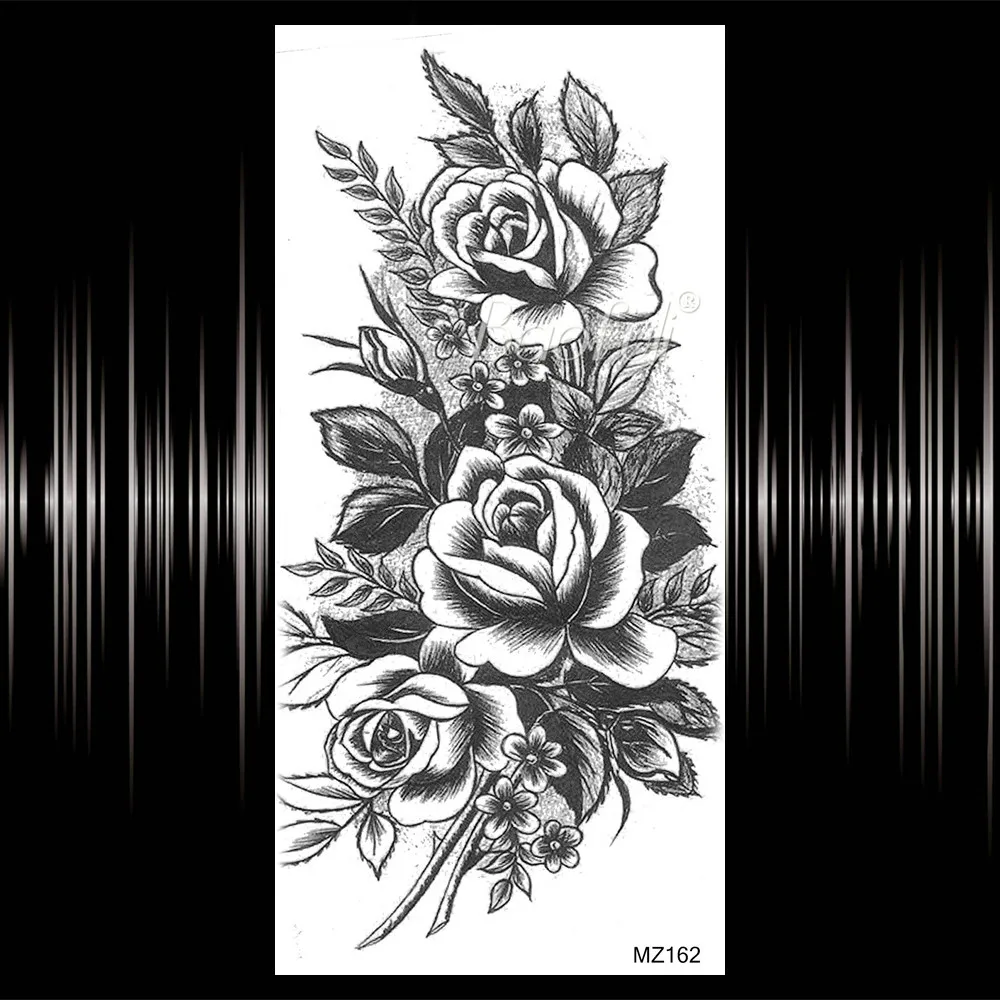 Временная татуировка Watercolor Fox Flash с розовыми цветами для женщин на руку или ногу.