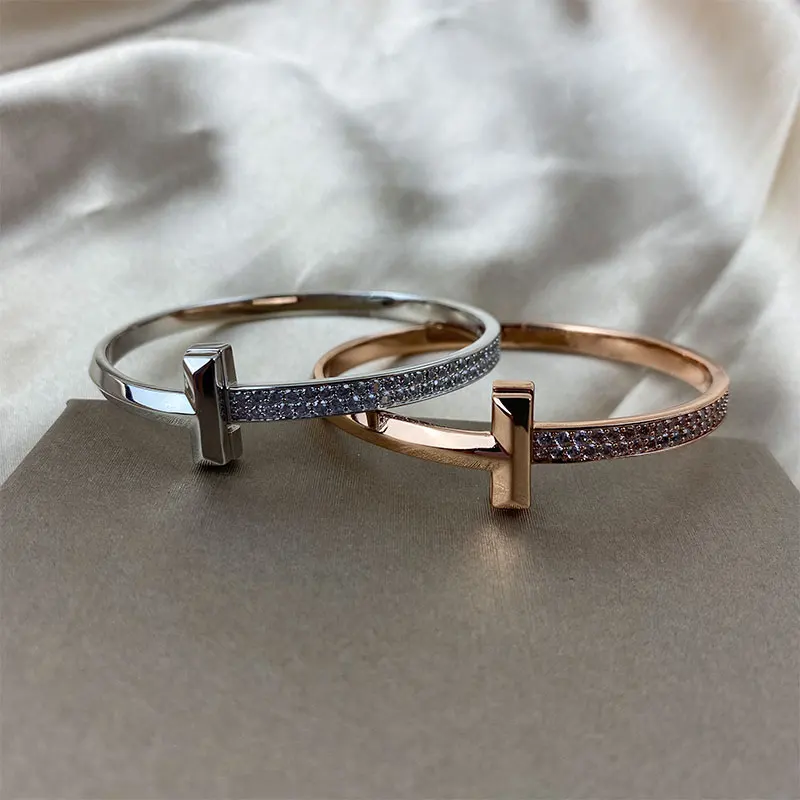 

S925 Sterling Silver classic bracelet with zircon, women's wedding jewelry, birthday gift, high quality jewelry, free delivery