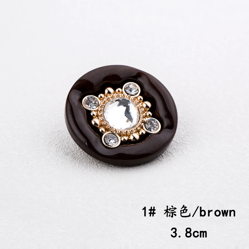 1 шт./лот 38 мм металлические золотые большие алмазные пуговицы для зимнего пальто
