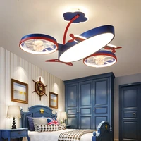 modern led ceiling fans with lights for baby boys bedroom cartoon airplane ceiling fan lamp for kindergarten classroom