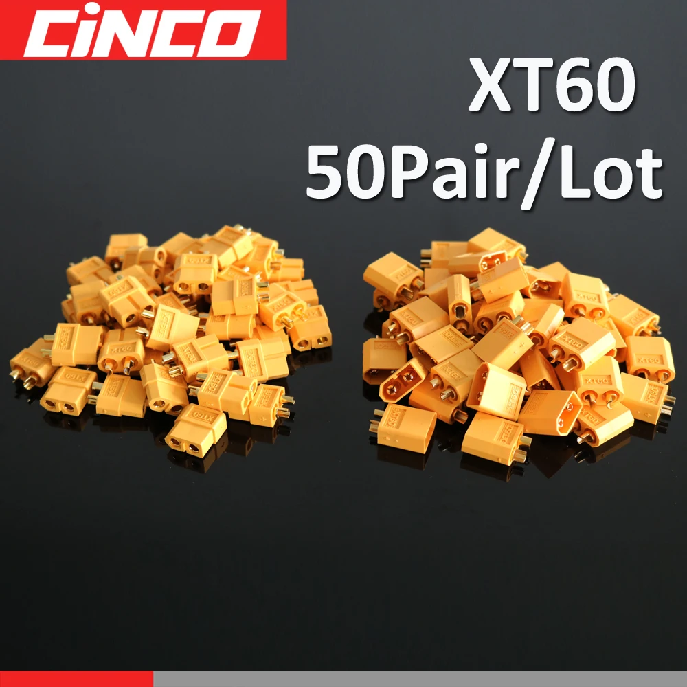 50 пар/лот XT 60 A Max цилиндрические коннекторы разъем RC Lipo Battery xt XT60U для Quadcopter