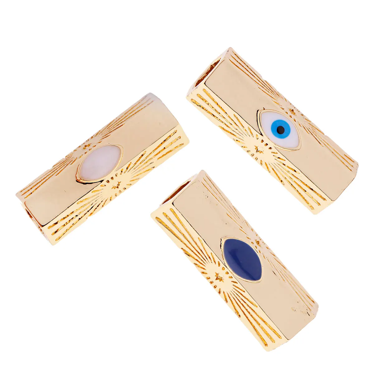 

Eye Charms for Bracelet Necklace Making Supplies Colorful Cute Charm Bead Connectors Designer Charms Heart Letter Copper Diy