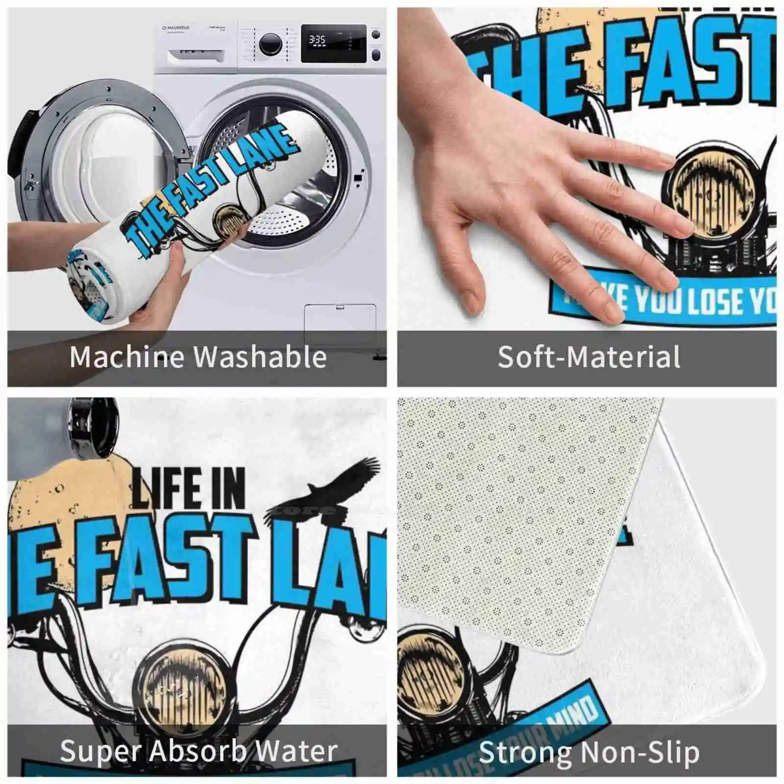 Мягкая подушка Life In The Fast Lane домашний ковер дверной коврик раньше Лос-Анджелес