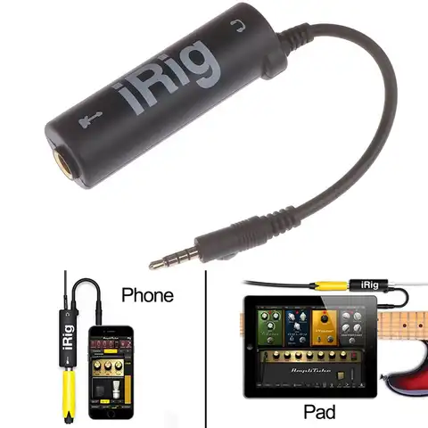 Гитарный Интерфейс I-Rig, преобразователь для замены гитары для телефона, гитары, аудио, тюнер, гитарная линия irig, конвертер