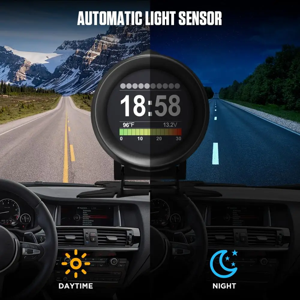 AUTOOL X60 автомобильный диагностический измеритель OBD 2 цифровой дисплей