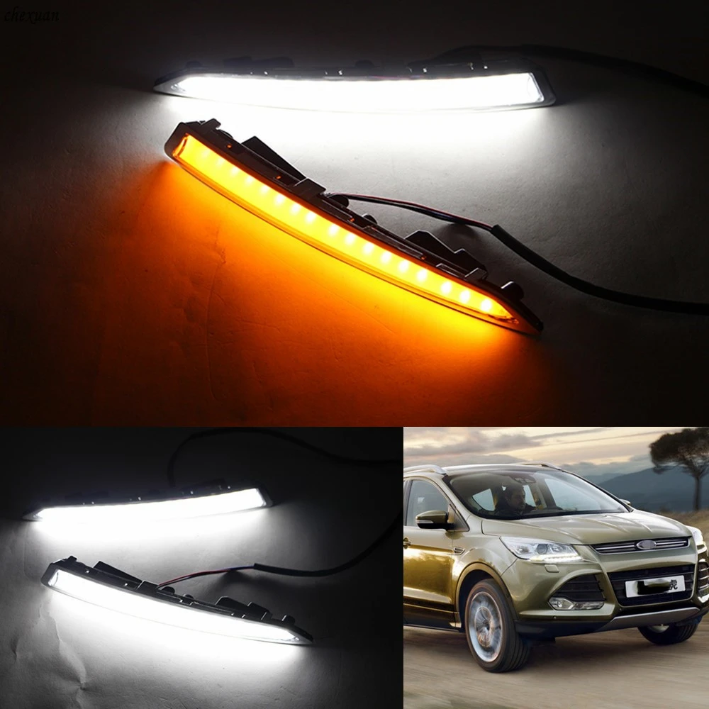 CSCSNL 1 пара светодиодных дневных ходовых огней DRL для Ford Kuga Escape 2013 2014 2015 2016
