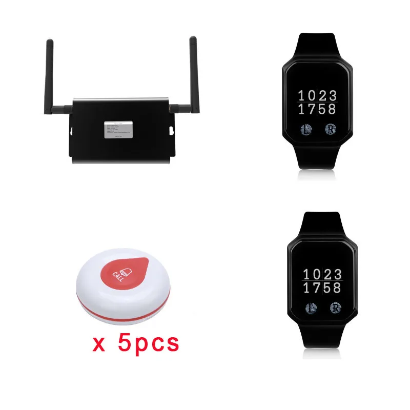 BYHUBYENG Wireless Calling Call Button Long Range System More Than 2000m In Open Area High Quality Repeater Watch Pager | Компьютеры и