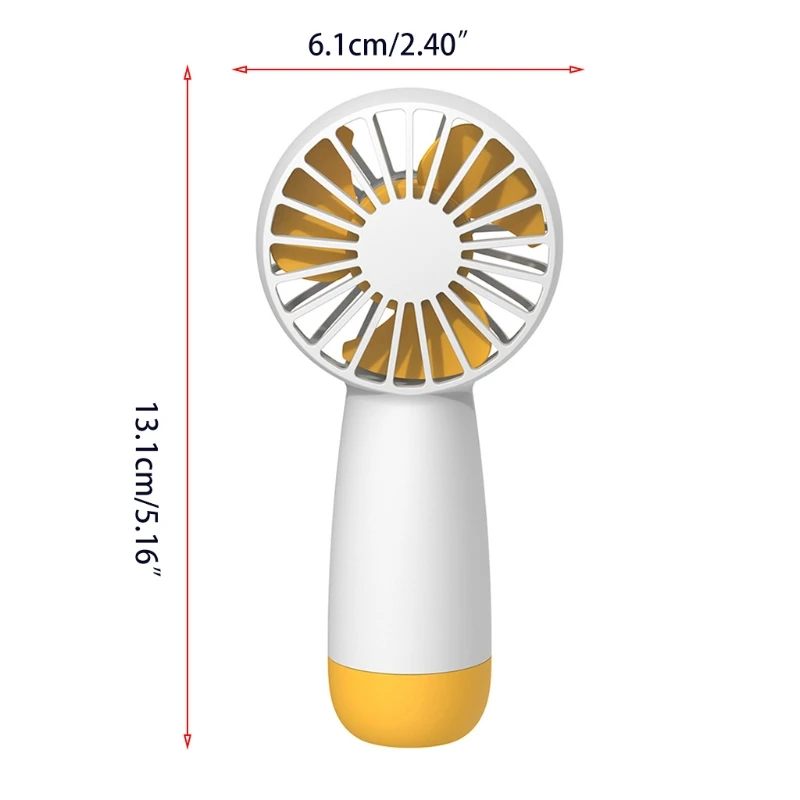 

Portable USB Rechargeable Mini Handheld Fan 1500mAh 3 Speed Personal Pocket Fan for Travel Camping Hiking and Office