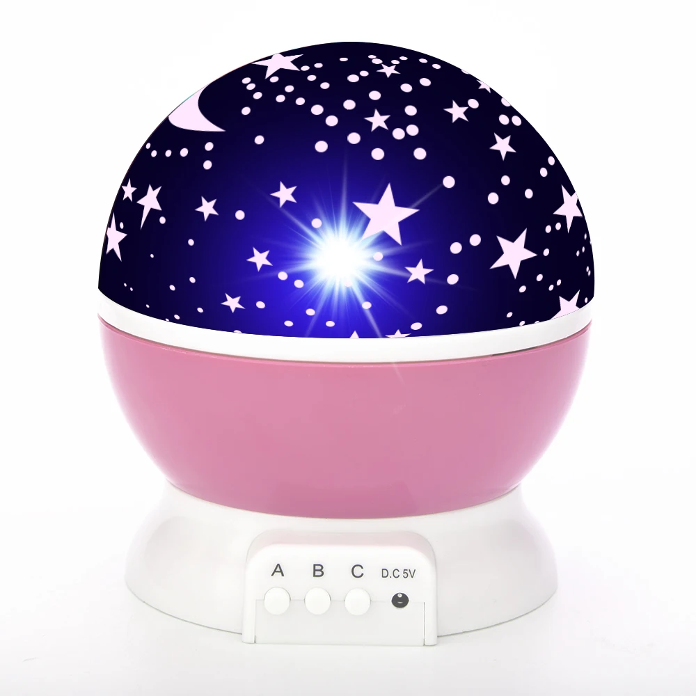 

LED Night Light Star Projector Lamp Children Bedroom Baby Lamp Decor Rotating Starry Nursery Moon Galaxy Projector Table Lamp