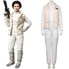 Костюм для косплея Wa Leia Star Cosplay, комбинезон, жилет, брюки, наряды, костюм на Хэллоуин, карнавал