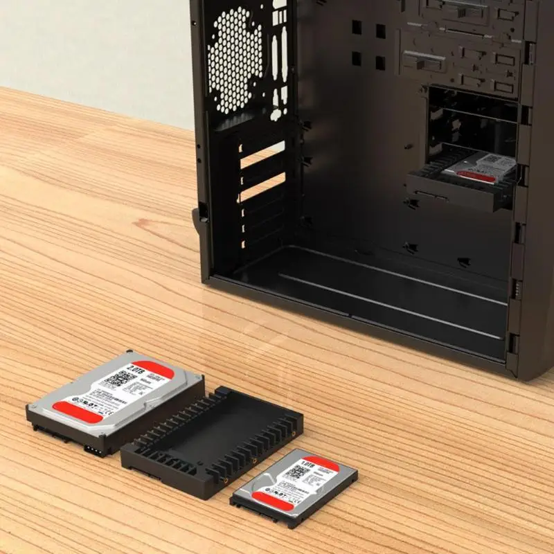 Фото 2,5-3,5 дюйма HDD адаптер жесткий диск Caddy Поддержка SATA 3,0 Поддержка 2,5 дюйма SATA жесткий диск HD SSD твердотельный накопитель №4