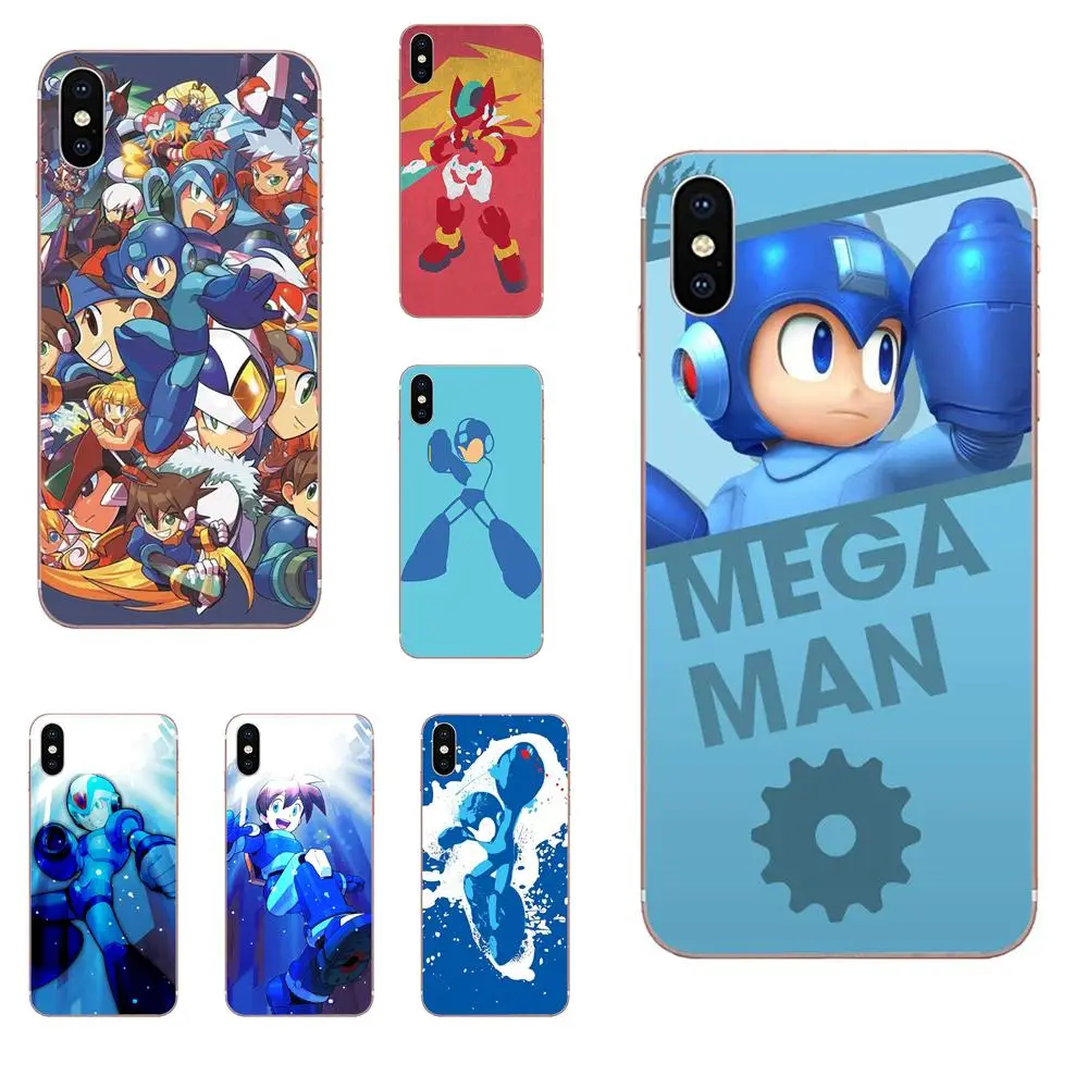 Megaman Mega Man X Черный Мягкий чехол для сотового телефона Apple IPhone XS Max XR 4 4s 5 5C 5S SE 6 6S 7 8 Plus