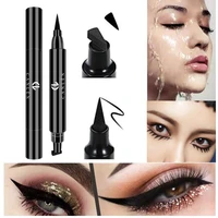 eyeliner stamper waterproof wing quick dry double sided stamp seal soft liquid black professional eyes makeup pen beauty tools