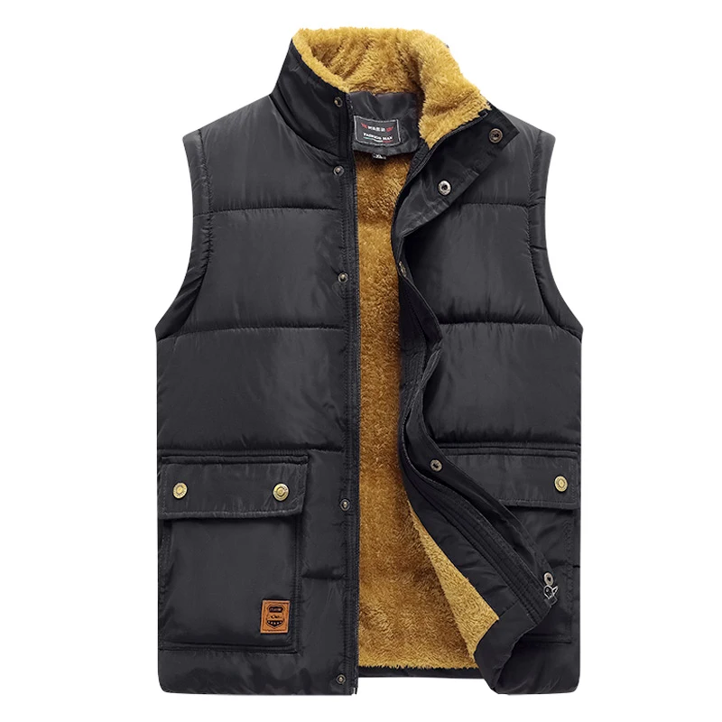 

Winter Men Coats Thicken Vest Mens Warm Sleeveless Jacket Men Winter Waistcoat Men's Vest Casual Jacket Coat Plus Size 6XL 7XL