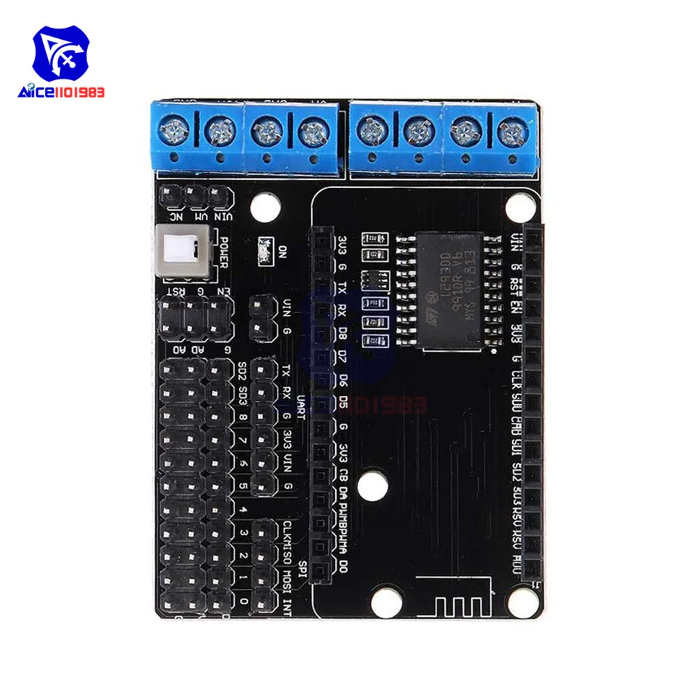 Драйвер двигателя diymore L293D для NodeMcu V2 ESP826 ESP-12E ESP12 CP2102 беспроводной модуль