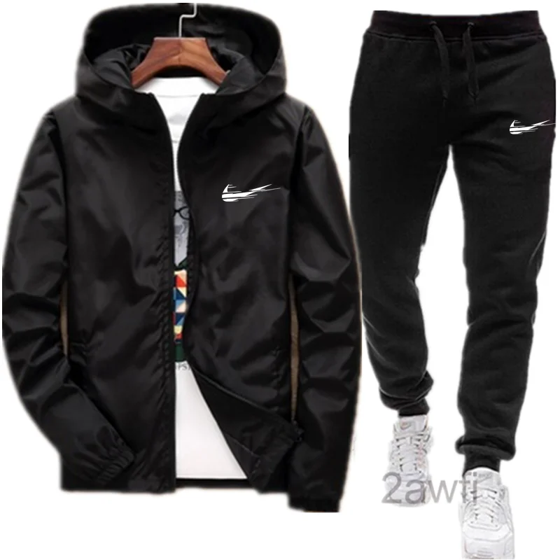 

Мужской спортивный костюм из 2-х предметов, кофта и брюки, комплект спортивной одежды, весна-осень 2021