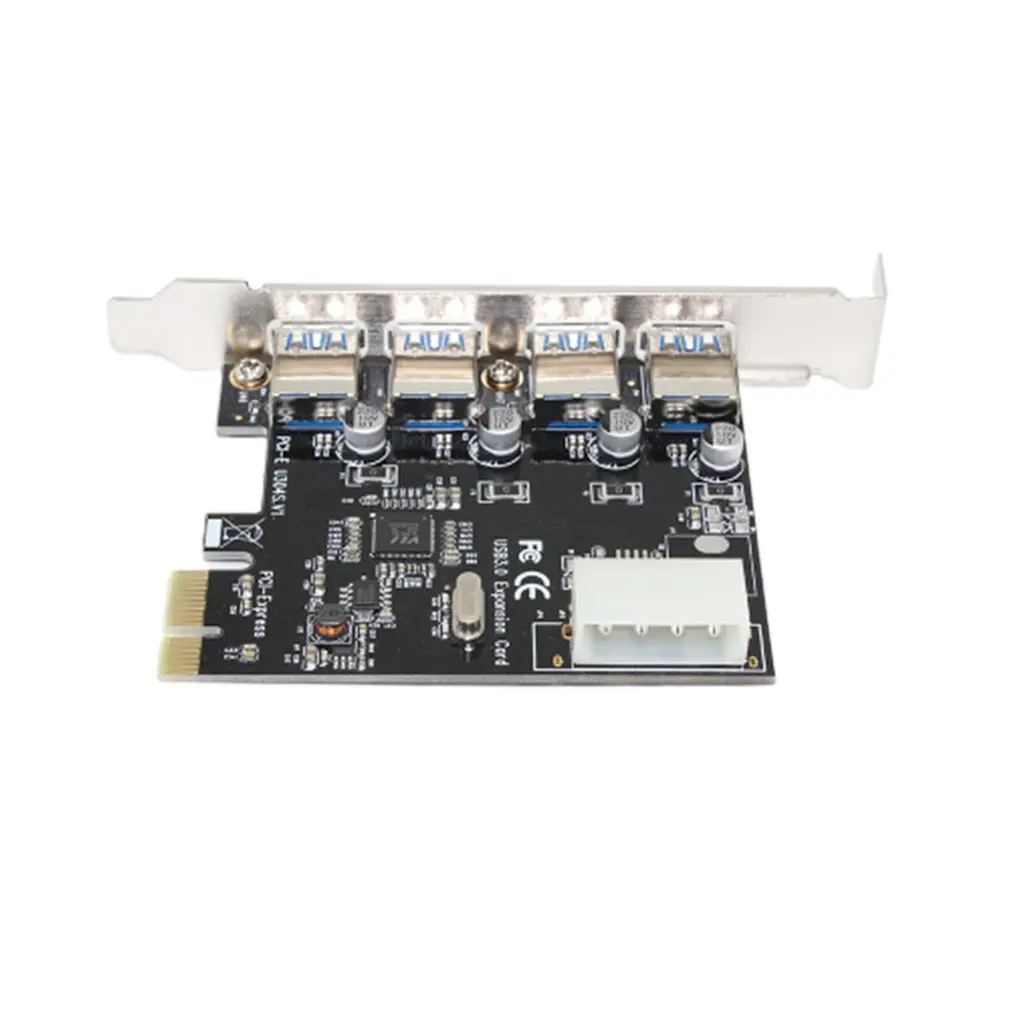 1 шт. настольный компьютер Usb3.0 плата расширения четыре порта Pci-E к Usb3.0 карта расширения адаптер Usb3.0Hub