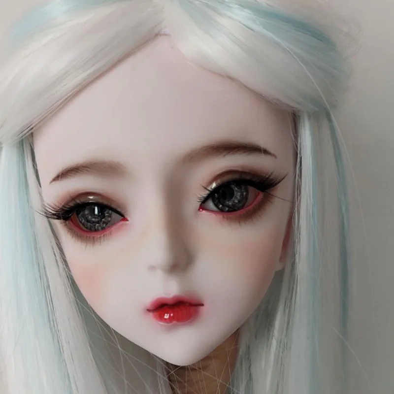 Изысканная ручная роспись BJD кукла лицо макияж голова для 1/3 60 см куклы DIY Ручная