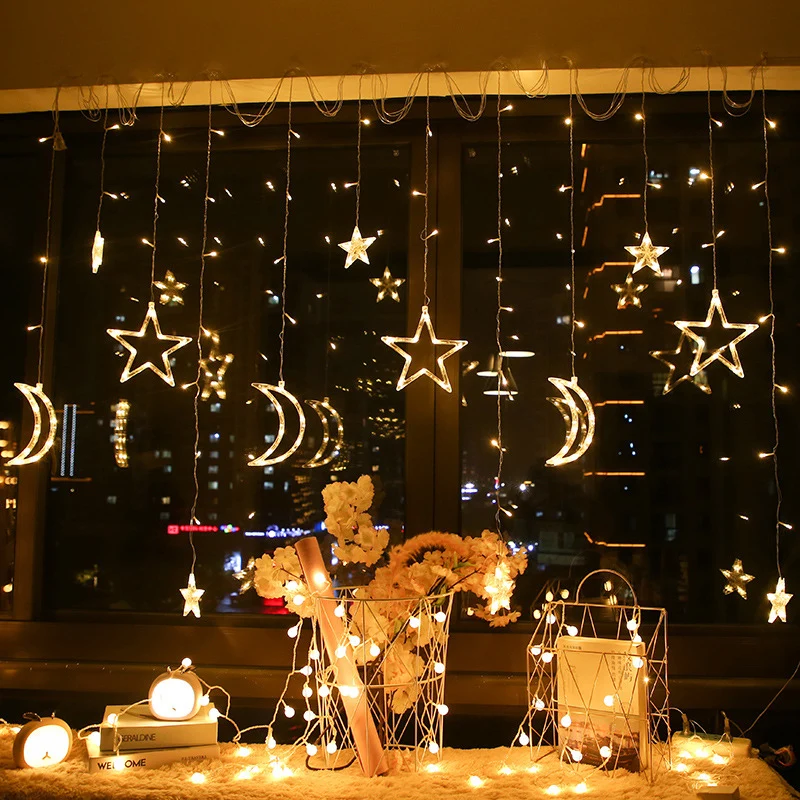 

Christmas Lights Decorative Curtain Lights Led Bedroom Decoration Lighting Strings Christmas Party Bedroom Garden Wedding Bar