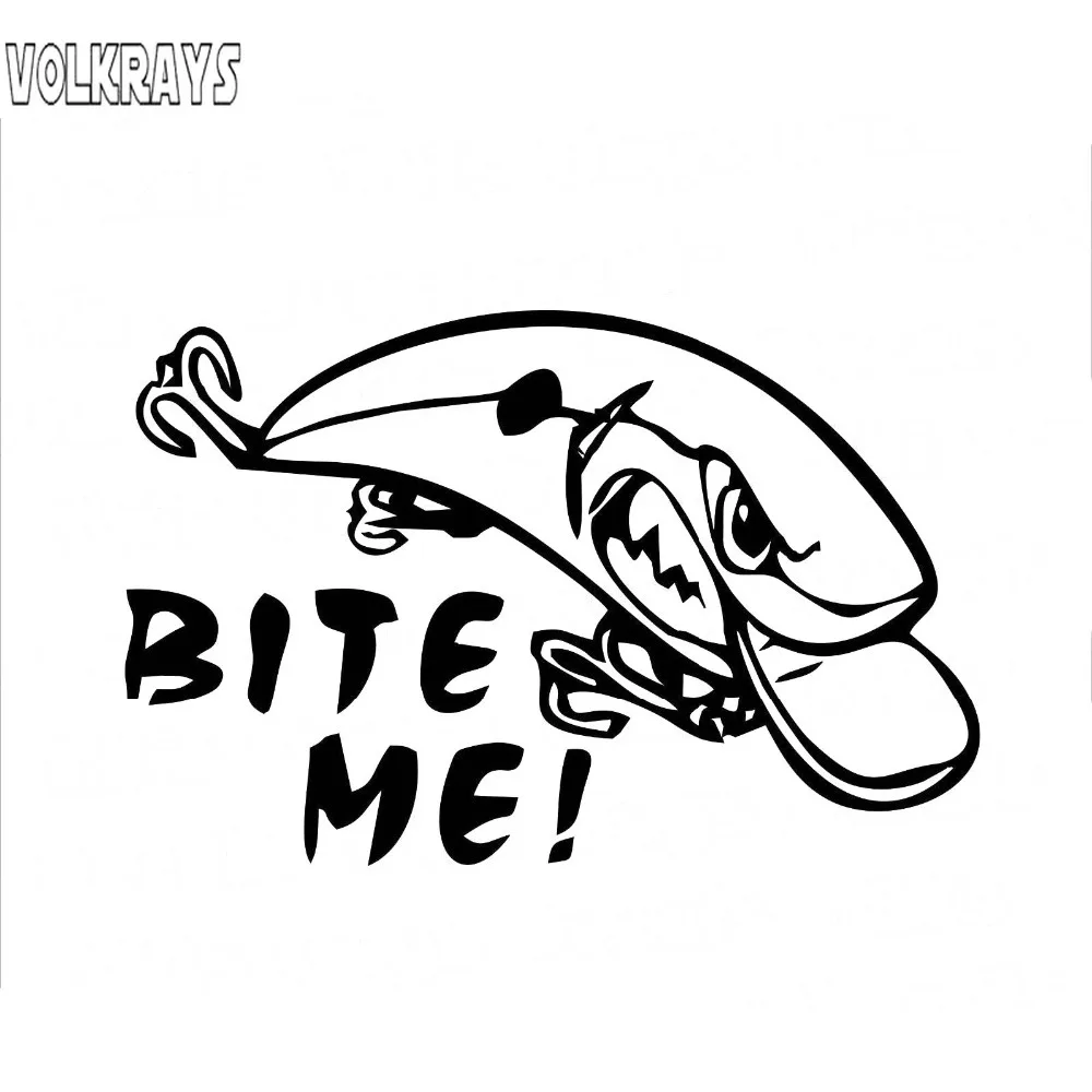 

Volkrays, мультяшная Автомобильная наклейка, приманка, рыболовные снасти, аксессуары для улицы, светоотражающая виниловая наклейка, черный/сер...