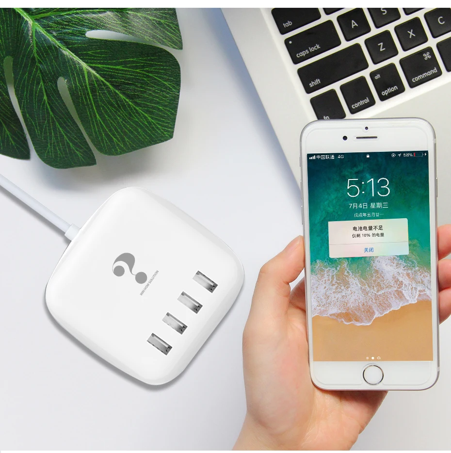 Новое умное 4 usb-порта универсальное телефонное зарядное устройство быстрый адаптер для зарядки настенное настольное зарядное устройство для Xiaomi huawei samsung s10 ipad