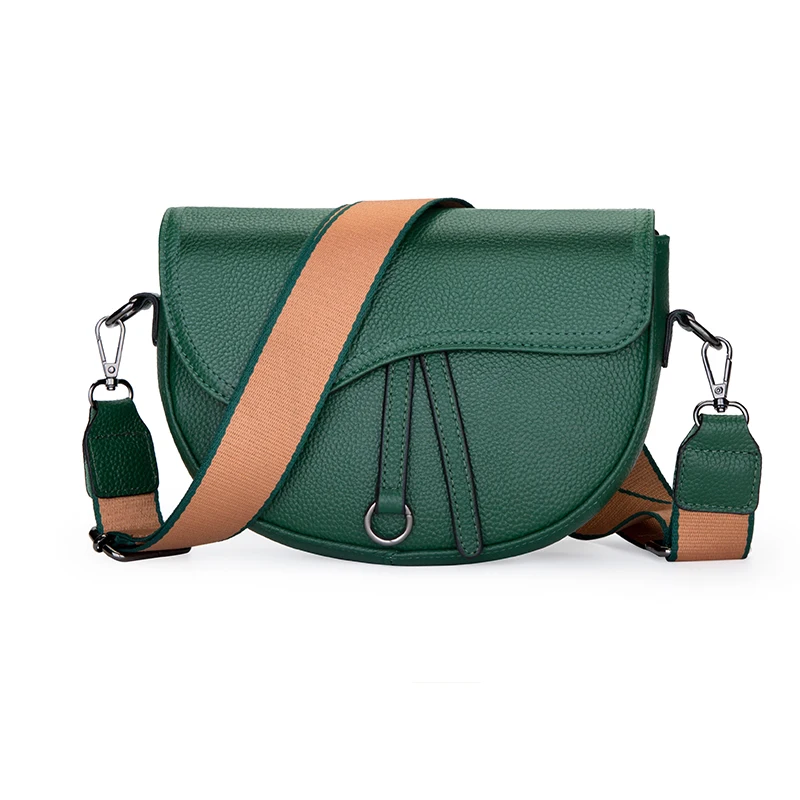 

Saddle Genuine Leather Woman Shoulder Bag High Quality Messenger Bag Casual Tote Bag Fashion Design Handbag Ladies Crossbody Bag