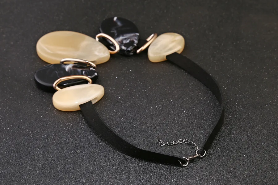 Европейский и американский Ретро Национальный Стиль акриловое ожерелье цепь