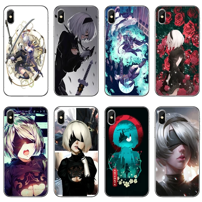 Аксессуары чехол NieR Automata Anime girl 2B для Xiaomi Mi 11 Note 10 10T 9 9T 8 Pro A2 Lite A3 A1 Poco F1 F2 M3 X3 NFC |